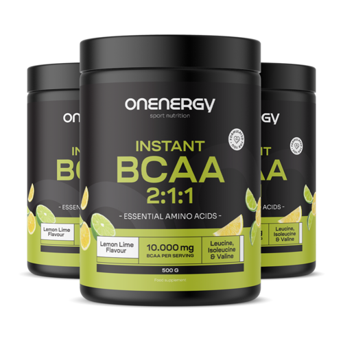 3x BCAA 2:1:1 – Zitrone-Limette, zusammen 1500 g