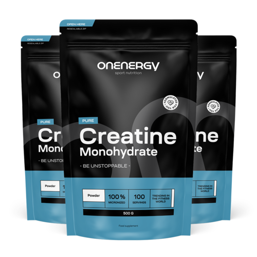 3x Pure Kreatin Monohydrat in Pulverform, zusammen 1500 g