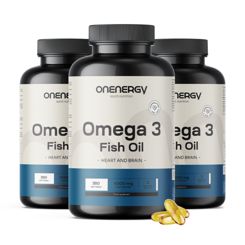 3x Omega-3 1000 mg - aus Fischöl, zusammen 1080 Weichkapseln