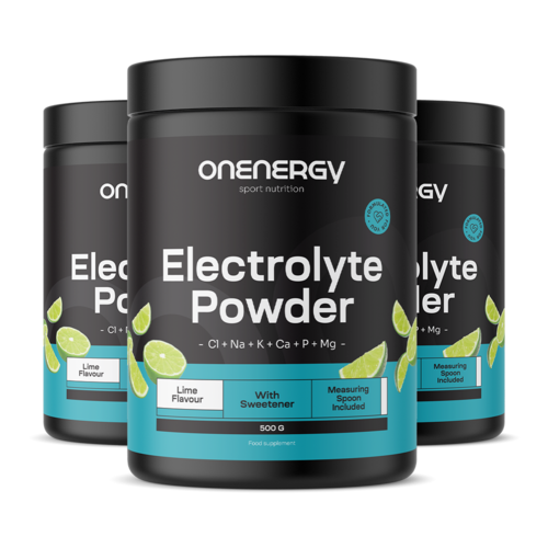 3x Elektrolyte in Pulverform – Limette, zusammen 1500 g