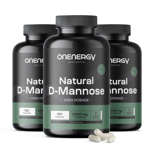 3x Natürliche D-Mannose 2000 mg, zusammen 540 Kapseln
