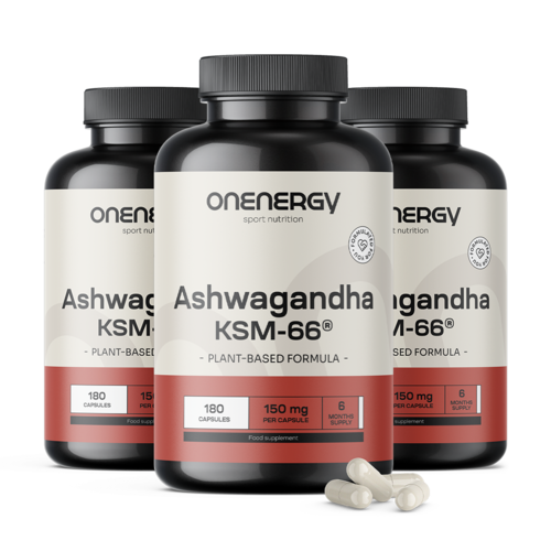 3x Ashwagandha KSM-66®, zusammen 540 Kapseln