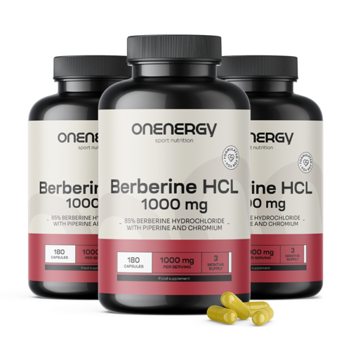 3x Berberin HCL 1000 mg - mit Piperin und Chrom, zusammen 540 Kapseln