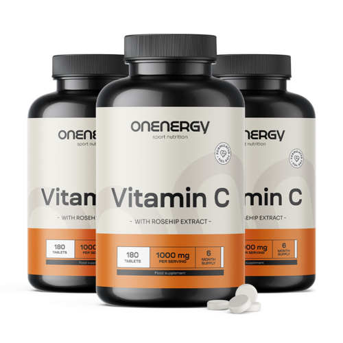 3x Vitamin C 1000 mg mit Hagebutte, zusammen 540 Tabletten
