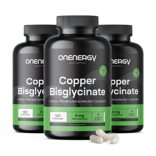 3x Kupferbisglycinat, zusammen 360 Kapseln