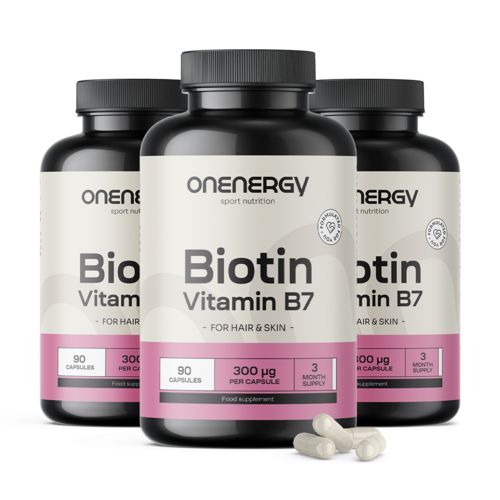 3x Biotin – Vitamin B7, zusammen 270 Kapseln