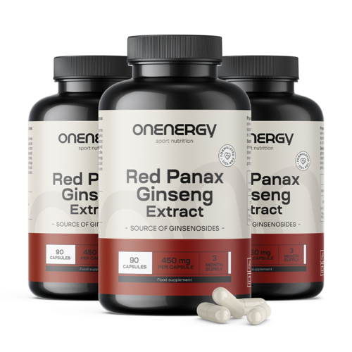 3x Roter Ginseng (Red Panax Ginseng) – Extrakt, zusammen 270 Kapseln