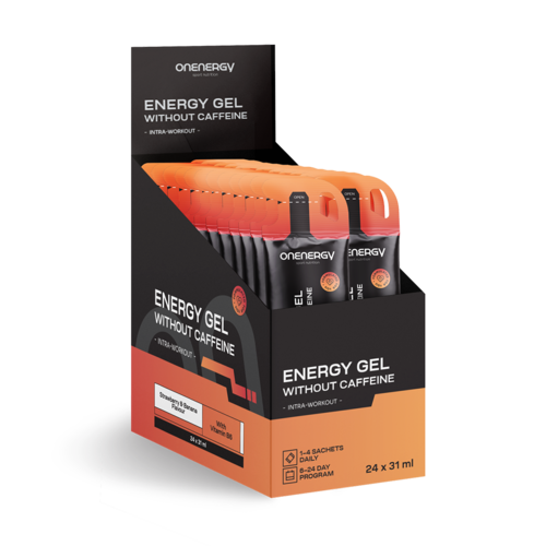 Energie-Gel koffeinfrei – Erdbeere und Banane, 24 x 31 ml