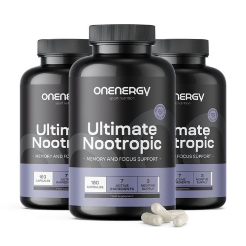 3x Ultimate Nootropic – Komplex zur Unterstützung kognitiver Funktionen, zusammen 540 Kapseln