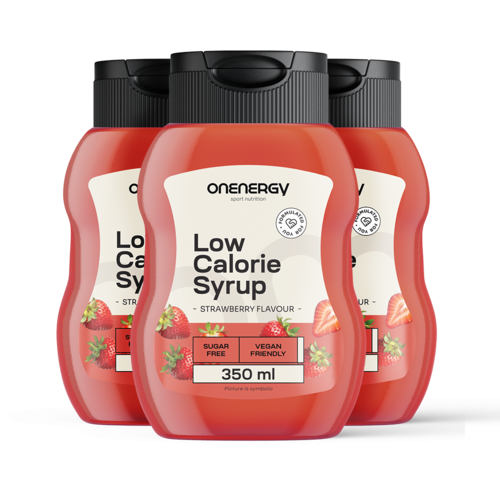 3x Kalorienarmer Sirup mit Süßungsmittel – Erdbeere, zusammen 1050 ml