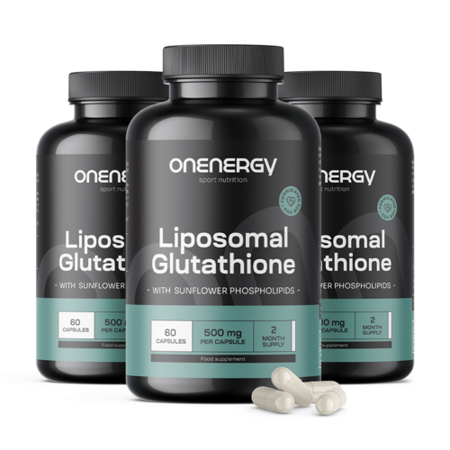 3x Λιποσωμική γλουταθειόνη 500 mg, συνολικά 180 κάψουλες