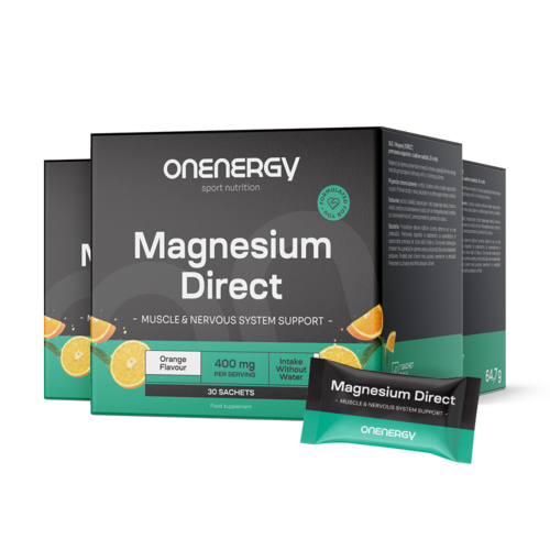 3x Magnezij DIRECT 400 mg, ukupno 90 vrećica