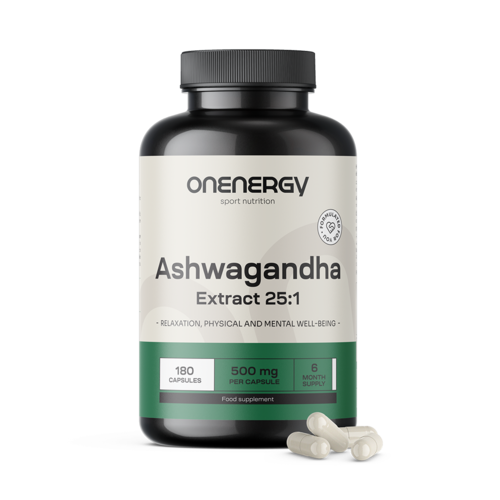 Ashwaganda 500 mg – kivonat 25:1, 180 kapszula