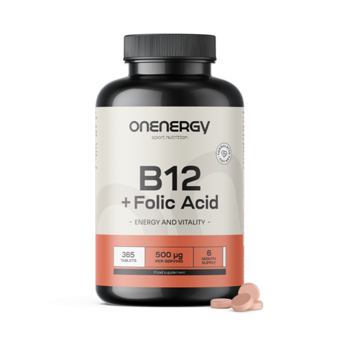 Witamina B12 + kwas foliowy, 365 tabletek