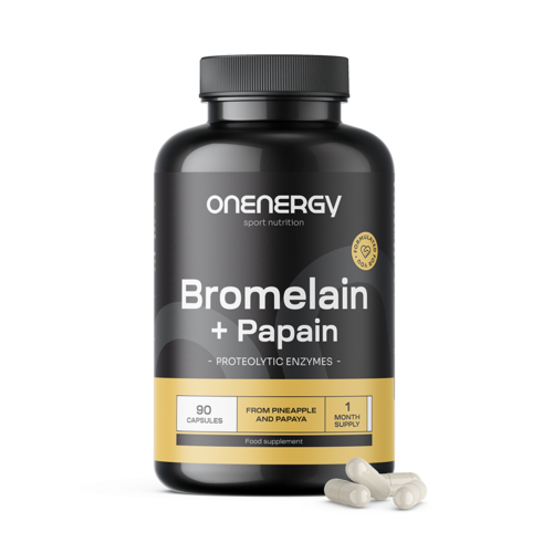 Bromelaina + Papaina, 90 kapsułek