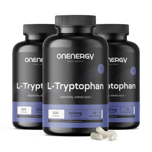 3x L-triptofano 500 mg, total de 900 cápsulas