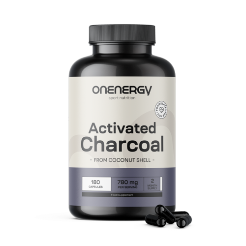 Carvão ativado 780 mg – de cascas de coco, 180 cápsulas
