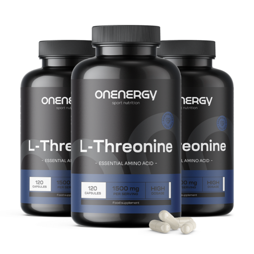 3x L-treonina 1500 mg, total de 360 cápsulas