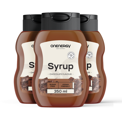 3x Xarope com adoçante – chocolate, total de 1050 ml