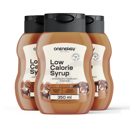 3x Xarope de baixas calorias com adoçante – chocolate e avelã, total de 1050 ml