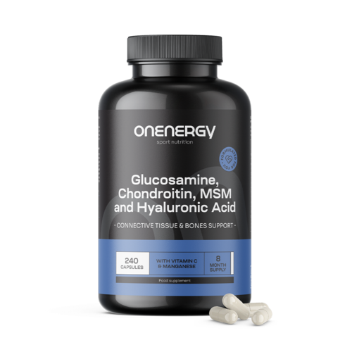 Glucozamină, condroitină, MSM și acid hialuronic, 240 de capsule