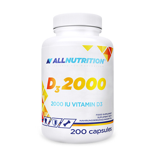 Witamina D3, 2000  j.m., 200 miękkich kapsułek
