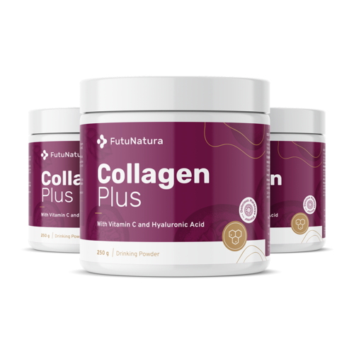 3x Kolagen + witamina C + kwas hialuronowy, razem 750 g