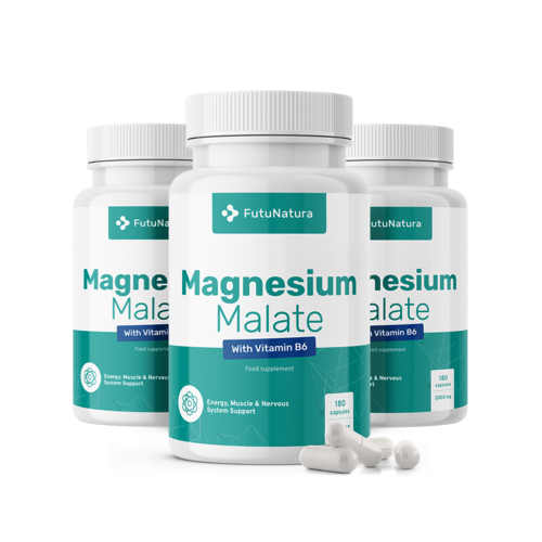 3x Jabłczan Magnezu 2000 mg, razem 540 kapsułek