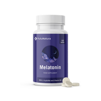 Melatonin. Opis izdelka prehranskega dopolnila. 

Melatonina. Opis produktu suplementu diety.