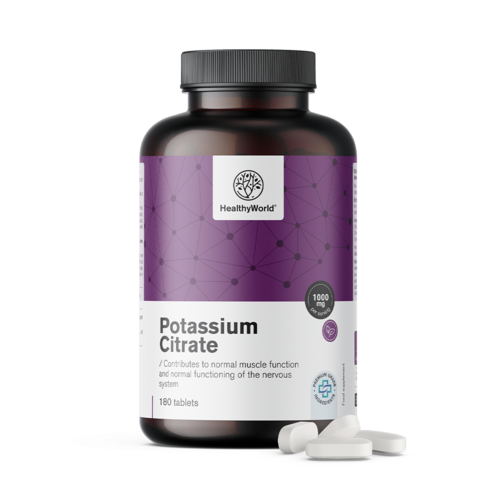 Cytrynian potasu 1000 mg, 180 tabletek