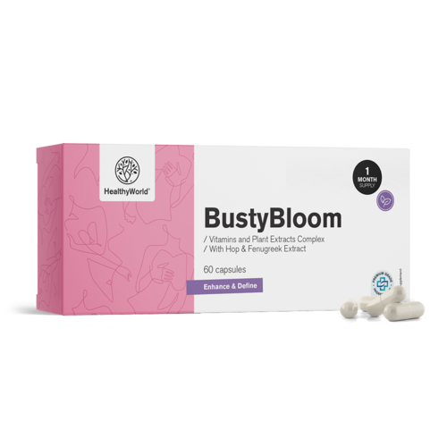 BustyBloom – kompleks witamin i wyciągów roślinnych, 60 kapsułek