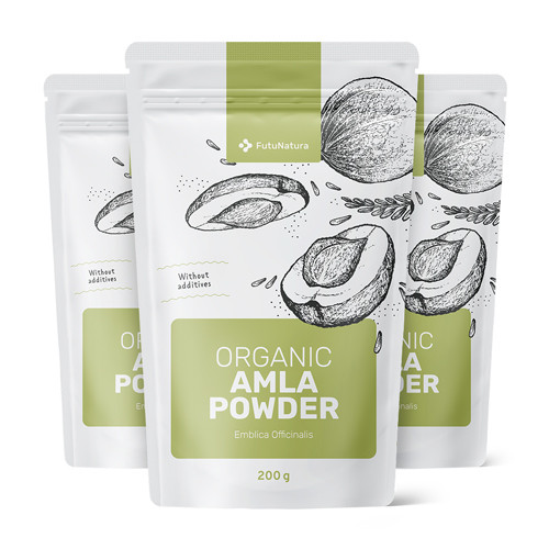 3x BIO Amla w proszku, razem 600 g