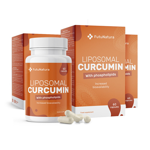 3x Kurkumina liposomalna, razem 180 kapsułek