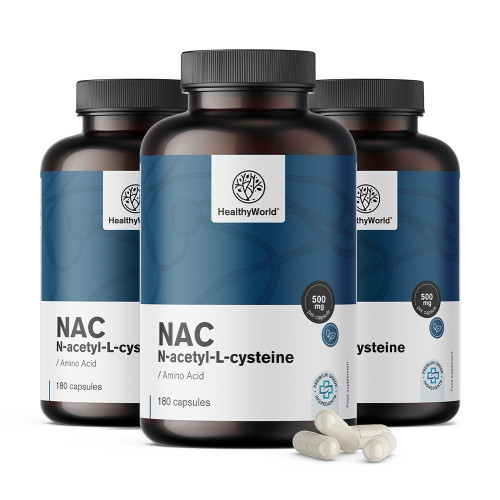 3x NAC 500 mg, razem 540 kapsułek