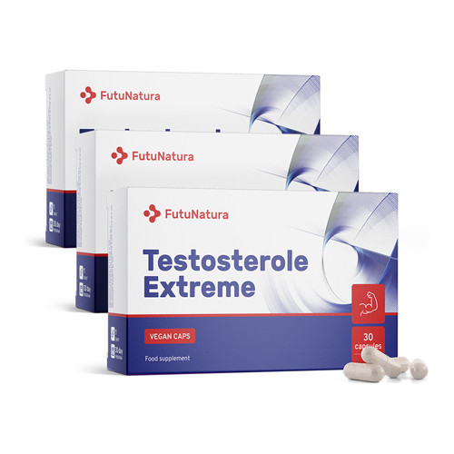 3x Testosterole Extreme, razem 90 kapsułek