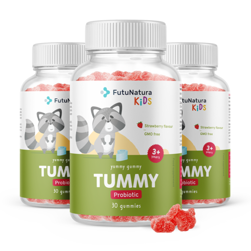 3x TUMMY – Żelki dla dzieci na trawienie, razem 90 żelek