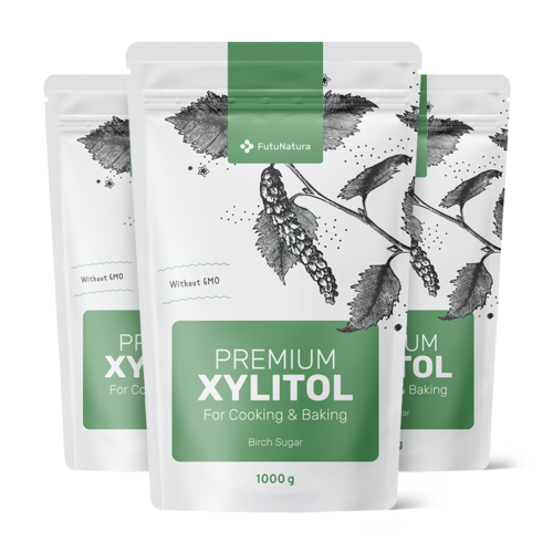 3x Ksylitol – cukier brzozowy, razem 3000 g