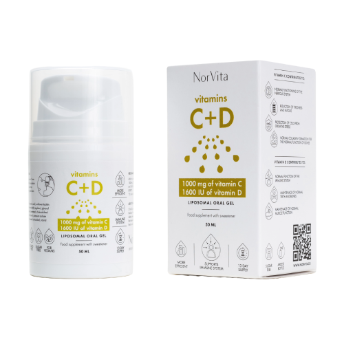 Wegańska Liposomalna Witamina C + D3 – w żelu, 50 ml