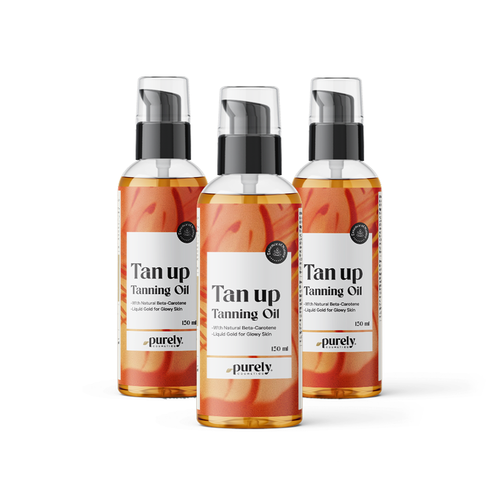 3x Tan Up Bräunungsöl, zusammen 450 ml