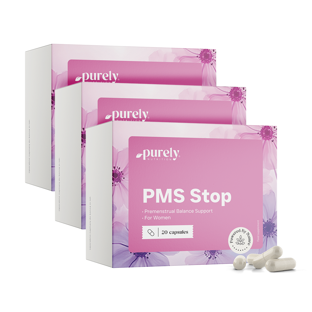 3x PMS Stop - Unterstützung in den Tagen vor der Menstruation, zusammen 60 Kapseln