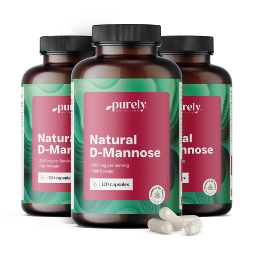 3x D-manosa natural 2100 mg, en total 360 cápsulas