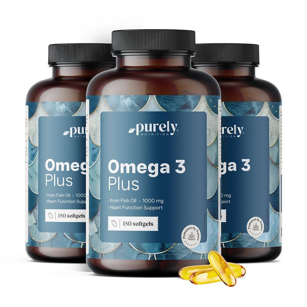 3x Ωμέγα-3 Plus 1000 mg, συνολικά 540 μαλακές κάψουλες