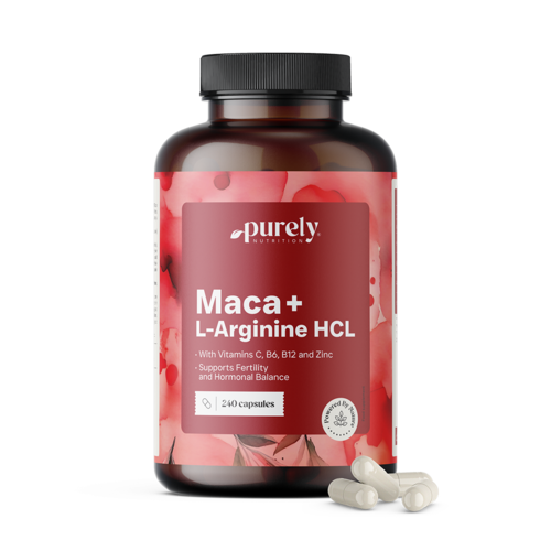 Maca 4000 mg + L-arginina HCL, 240 capsule