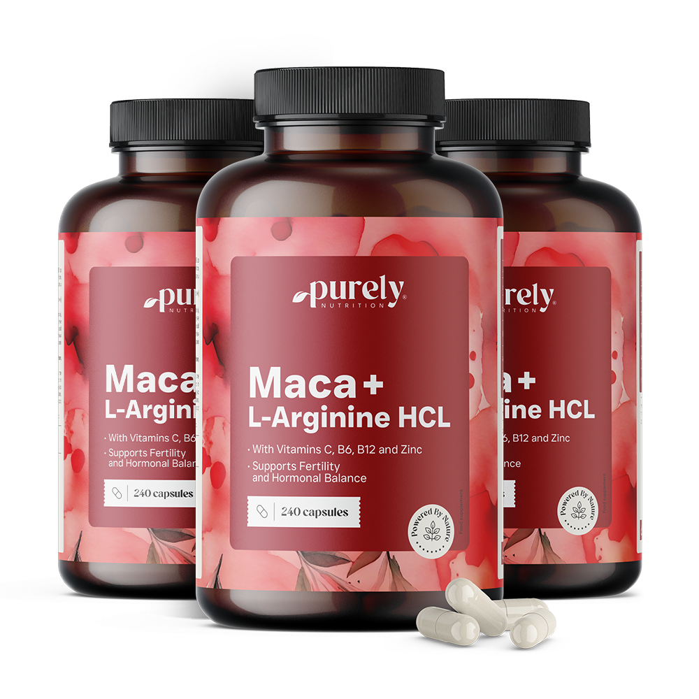 3x Maca 4000 mg + L-arginina HCL, totale 720 capsule