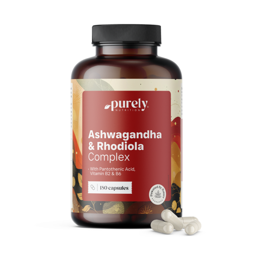 Ashwagandha e Rodiola – complesso per le prestazioni fisiche e mentali, 180 capsule
