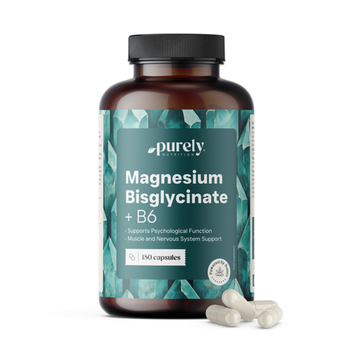 Magnesio bisglicinato con vitamina B6, 180 capsule