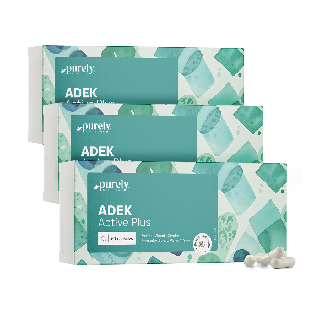 3x Witaminy ADEK Active Plus, razem 180 kapsułek