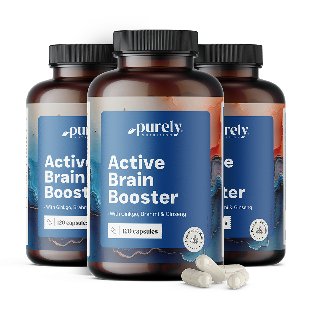 3x Active Brain Booster – wsparcie funkcji poznawczych, razem 360 kapsułek