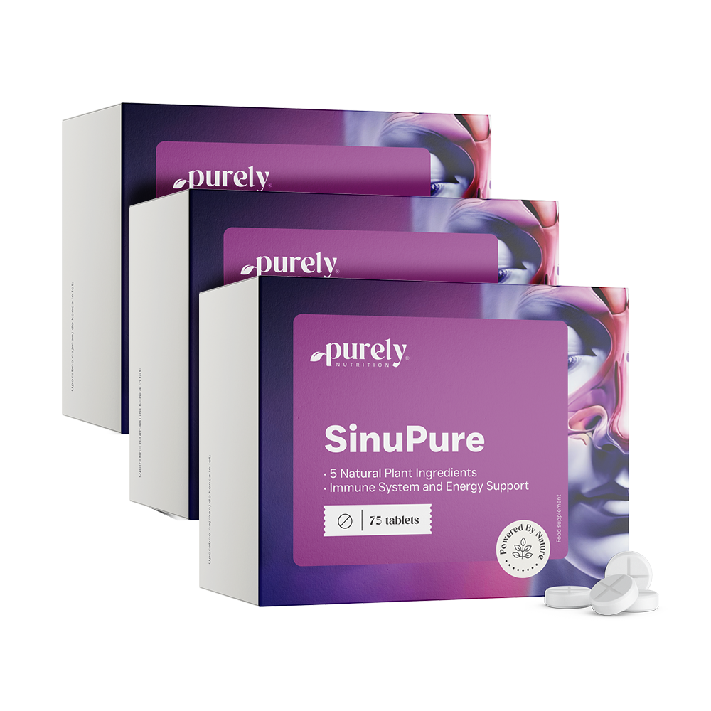 3x SinuPure - wsparcie 5 ziół, razem 225 tabletek