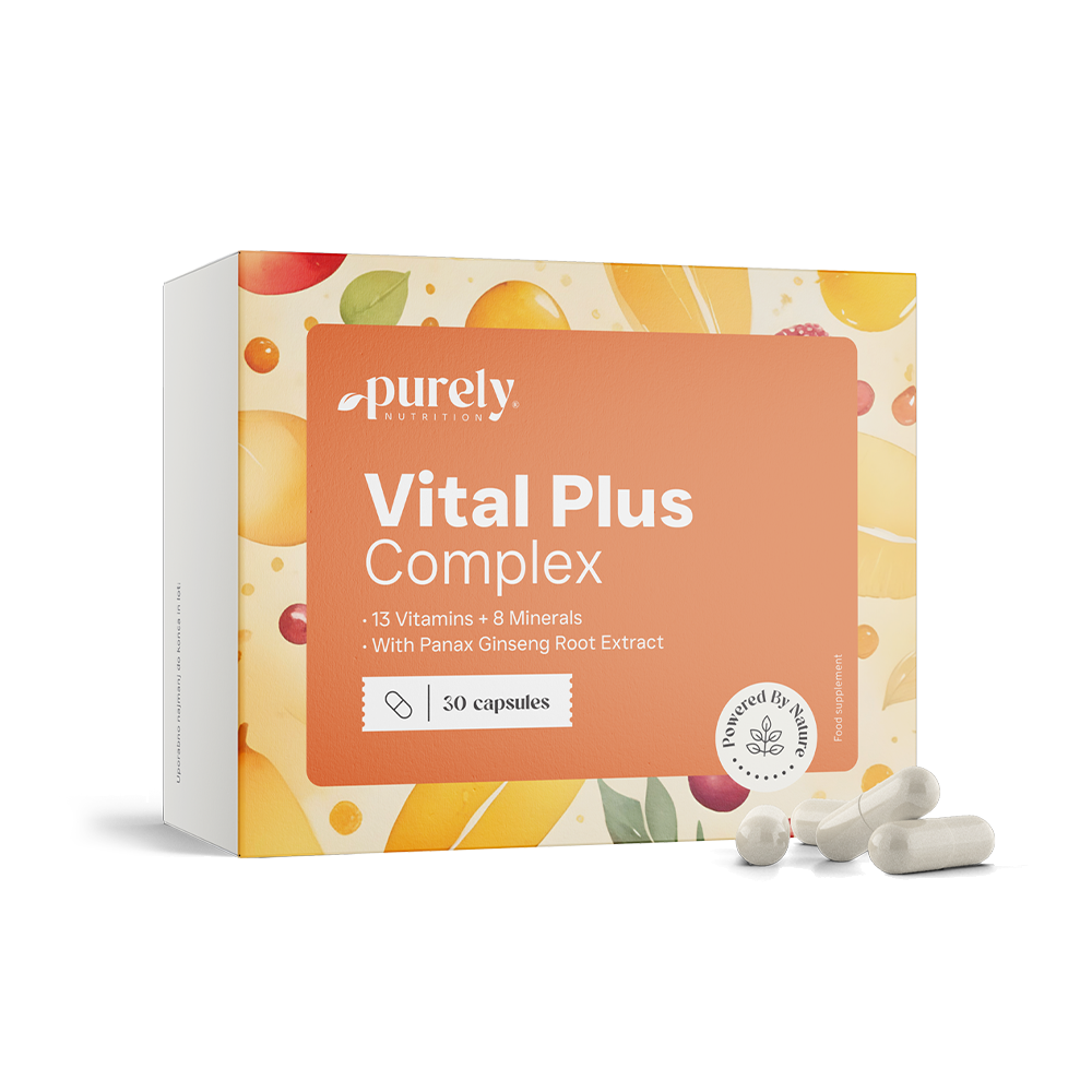 Vital Plus Complex - multiwitamina i minerały z żeń-szeniem, 30 kapsułek
